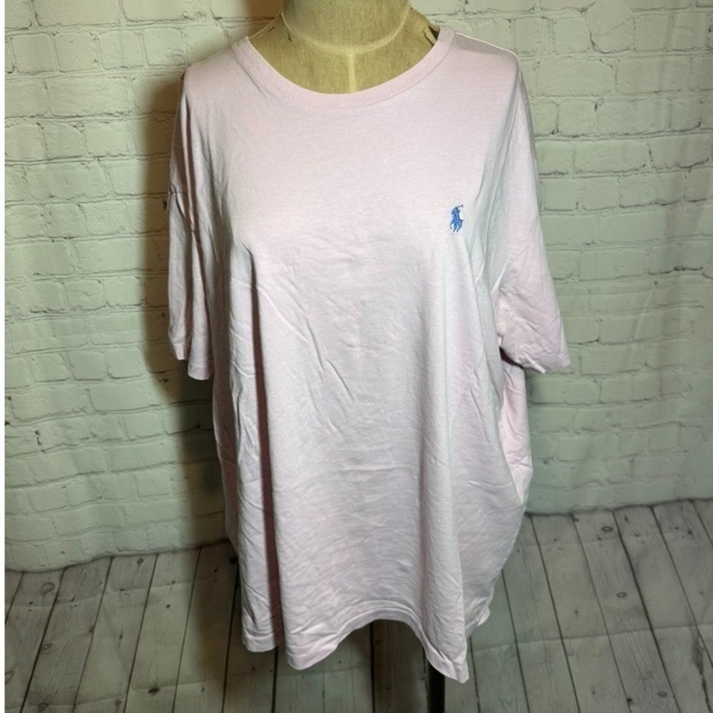 Polo Ralph Lauren Light Pink Classic Crew Tee Shirt Size XXL 100% Cotton